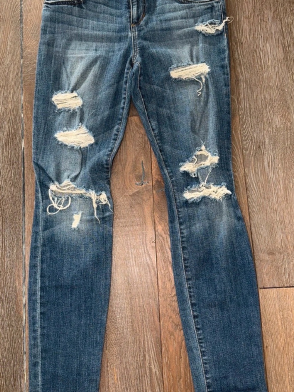 Joe's Jeans Distressed Dark Blue Skinny Jeans Size 28